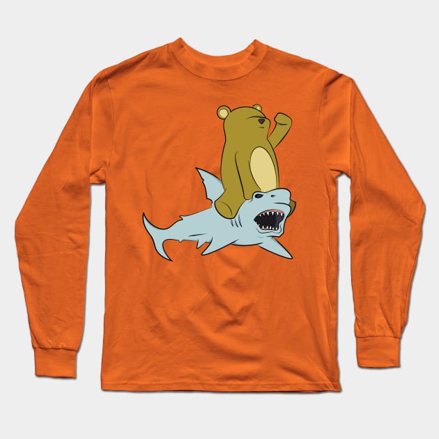 Dangerous and Cuddly Waters Long Sleeve T-Shirt by scratchmedia